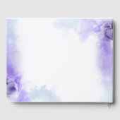 Lavenders Elegante Wasserfarbenhochzeit Gästebuch (Rückseite)