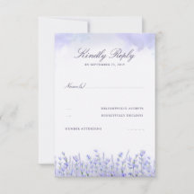 Lavenders Field Floral Lila Wedding RSVP