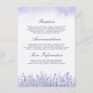 Lavenders Wedding Details Guest Begleitkarte