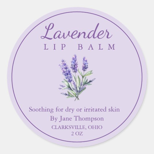 Lavendersalbe/Balmetikum Runder Aufkleber (Vorderseite)