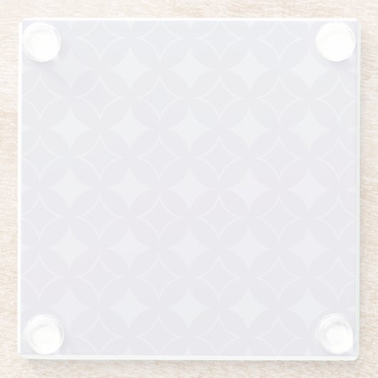 Lavendershippo-Muster Glasuntersetzer (Rückseite)