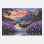 Lavendertal bei Morgendämmerung Geschenkpapier Set (Vorderseite 3)