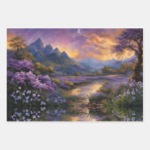 Lavendertal bei Morgendämmerung Geschenkpapier Set (Vorderseite)