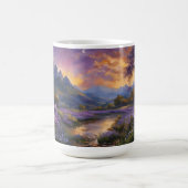 Lavendertal bei Morgendämmerung Kaffeetasse (Mittel)