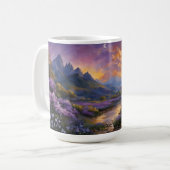Lavendertal bei Morgendämmerung Kaffeetasse (Vorderseite Links)