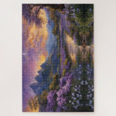 Lavendertal bei Morgendämmerung Puzzle (Vertikal)