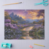 Lavendertal bei Morgendämmerung Seidenpapier (Basteln)