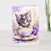 Lavendertee Hinweis Karte (Vorderseite)