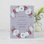 Lavenderverse Winterhochzeit Einladung (Stehend Vorderseite)