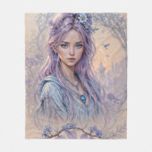 Lavenderverzauberung Fleecedecke (Vorderseite)