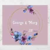 Lavendra Circle Wedding Bierflaschenetikett (Einzelnes Label)