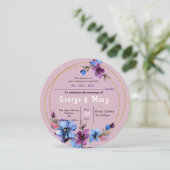 Lavendra Circle Wedding Einladung (Stehend Vorderseite)