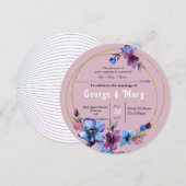 Lavendra Circle Wedding Einladung (Vorne/Hinten)
