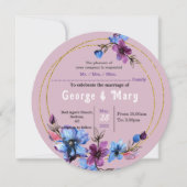 Lavendra Circle Wedding Einladung (Vorderseite)