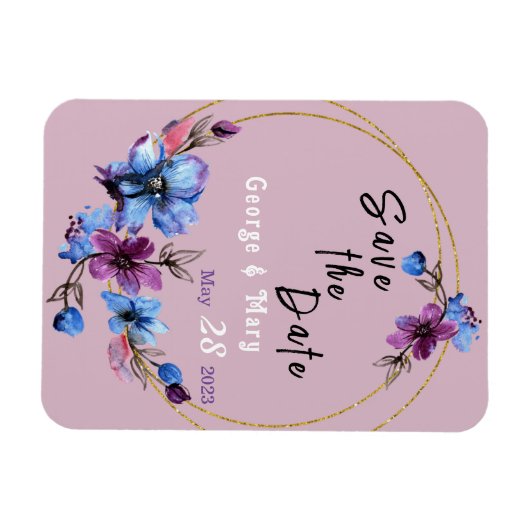 Lavendra Circle Wedding Magnet (Horizontal)