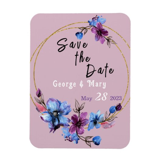 Lavendra Circle Wedding Magnet (Vertikal)