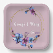 Lavendra Circle Wedding Pappteller (Vorderseite)