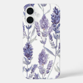 Lavenfelder | Lila Wasserfarben-Blumenmuster iPhone 16 Hülle