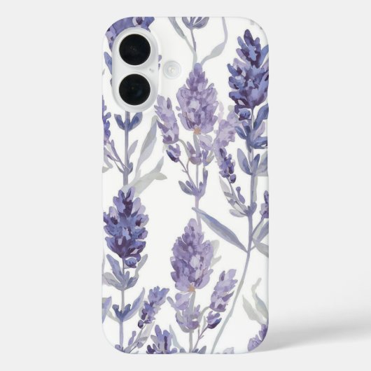 Lavenfelder | Lila Wasserfarben-Blumenmuster Case-Mate iPhone Hülle (Rückseite)