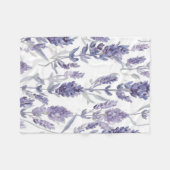 Lavenfelder | Lila Wasserfarben-Blumenmuster Fleecedecke (Vorderseite (Horizontal))