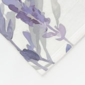 Lavenfelder | Lila Wasserfarben-Blumenmuster Fleecedecke (Ecke)