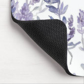 Lavenfelder | Lila Wasserfarben-Blumenmuster Mousepad (Ecke)
