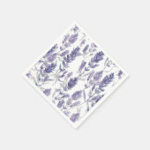 Lavenfelder | Lila Wasserfarben-Blumenmuster Serviette (Ecke)