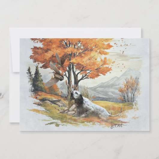 "Laverack" Die Jagd auf die englische Setter Einladung (Vorderseite)