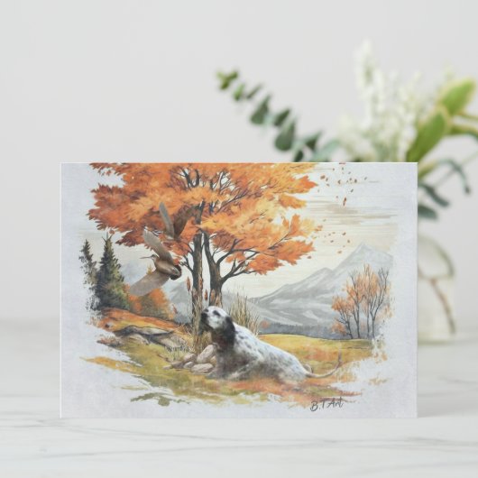 "Laverack" Die Jagd auf die englische Setter Einladung (Stehend Vorderseite)