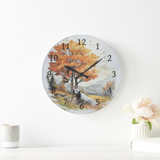 "Laverack" Die Jagd auf die englische Setter Große Wanduhr (Zuhause)