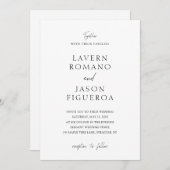 Lavern Elegant Moderne Hochzeit Einladung (Vorne/Hinten)