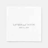 Lavern Elegant Moderne Hochzeit Serviette (Vorderseite)