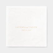 Lavern Elegant Moderne Hochzeit Servietten Mit Folie (Vorderseite)