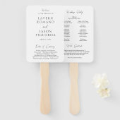 Lavern Elegant Modernes Hochzeitsprogramm Fächer (Vorne und Hinten)