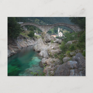 Lavertezzo-Brücke im Valle Verzasca, Schweiz Postkarte