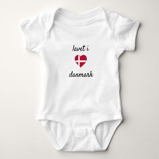 Lavet i danmark (Made in Denmark) Baby Strampler (Vorderseite)