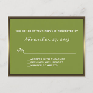 Lavish Camouflage Wedding RSVP Karte