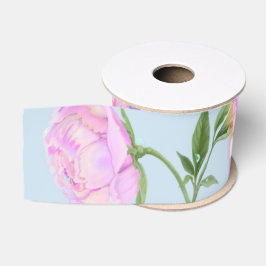 Lavish - Dogwood & Cockatoo auf blassblau Ripsband