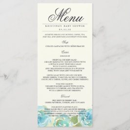 Lavish Florals Menü Rack Card Menükarte