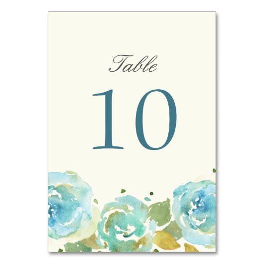 Lavish Florals Tischnummer Cards (Rückseite)