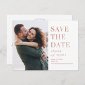 Lavish Glow EDITABLE FARBE Save the Date Postkarte (Vorne/Hinten)