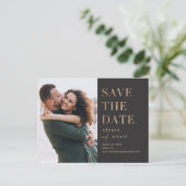 Lavish Glow EDITABLE FARBE Save the Date Postkarte (Stehend Vorderseite)