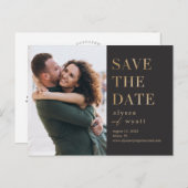 Lavish Glow EDITABLE FARBE Save the Date Postkarte (Vorne/Hinten)