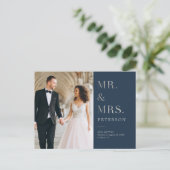 Lavish Glow Silver Wedding Ankündigung Postkarte (Stehend Vorderseite)