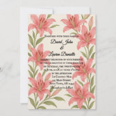 Lavish Lily Foto Hochzeit Einladung (Vorderseite)