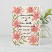 Lavish Lily Foto Hochzeit Einladung (Stehend Vorderseite)