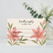 Lavish Lily RSVP Card (Stehend Vorderseite)