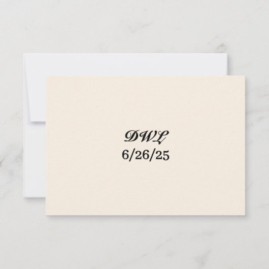 Lavish Lily RSVP Card (Rückseite)
