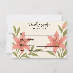 Lavish Lily RSVP Card Karte