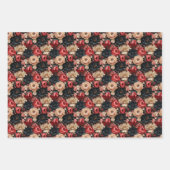 Lavish matish color Blume Red Marine Creme Geschenkpapier Set (Vorderseite 2)